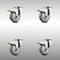 Service Caster 4 Inch 316SS Gray Polyurethane Swivel Top Plate Caster Set Total Lock Brake SCC SCC-SS316TTL20S414-PPUB-4 - alternate 1